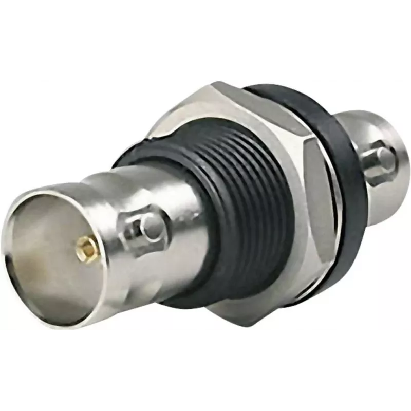 Telegärtner BNC läbiviiguadapter emane-emane 50 Ohm paneelipaigaldus, nikeldatud messing, DC-4 GHz