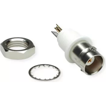 Telegärtner BNC paneelipesa, isoleeritud 50 Ohm, valge isoleeriv äärik, Z01 - 1 tk (J01001A0043)