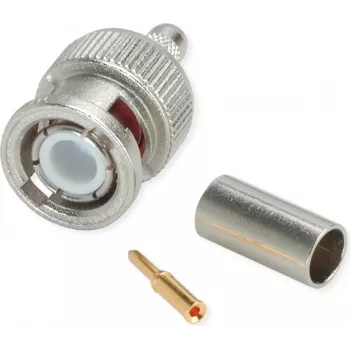 Telegärtner BNC-krimpside G01 50 Ohm, krimp/krimp, professionaalne, A0205, RG-58 C/U, Belden YR23092, UG-1785/U jaoks, 5-pakk