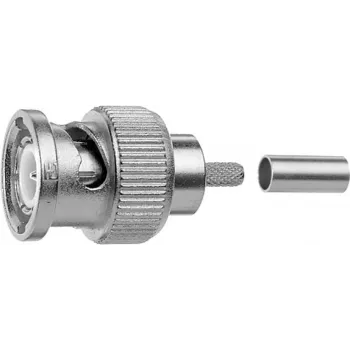 Telegärtner BNC-krimpside G01 50 Ohm, krimp/krimp, professionaalne, A0205, RG-58 C/U, Belden YR23092, UG-1785/U jaoks, 5-pakk