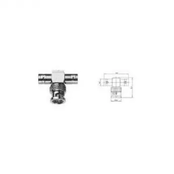 Telegärtner BNC T-adapter (F-M-F) 75 oomi videosplitter
