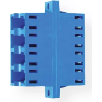Telegärtner keraamilise hülsiga LC neljakordne adapter, multimode/singlemode, sinine, 4-porti, tsirkooniumhülsid, ≤0,2 dB sisestuskadu, paneelipaigaldus J08071A0019