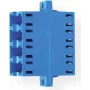 Telegärtner keraamilise hülsiga LC neljakordne adapter, multimode/singlemode, sinine, 4-porti, tsirkooniumhülsid, ≤0,2 dB sisestuskadu, paneelipaigaldus J08071A0019