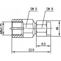 Telegärtner Inter-Series koaksiaaladapter SMA isane FME isane 50 Ohm