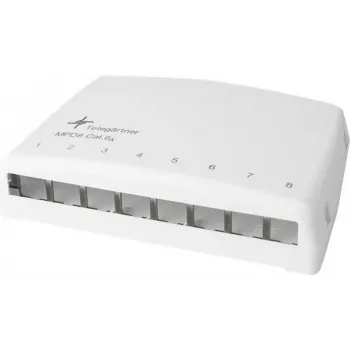 Telegärtner Mini Distributor MPD8 AMJ/UMJ TH35/AP - Pealepandav jaotusbox - Alpine White - 8 porti (H02000A0103)
