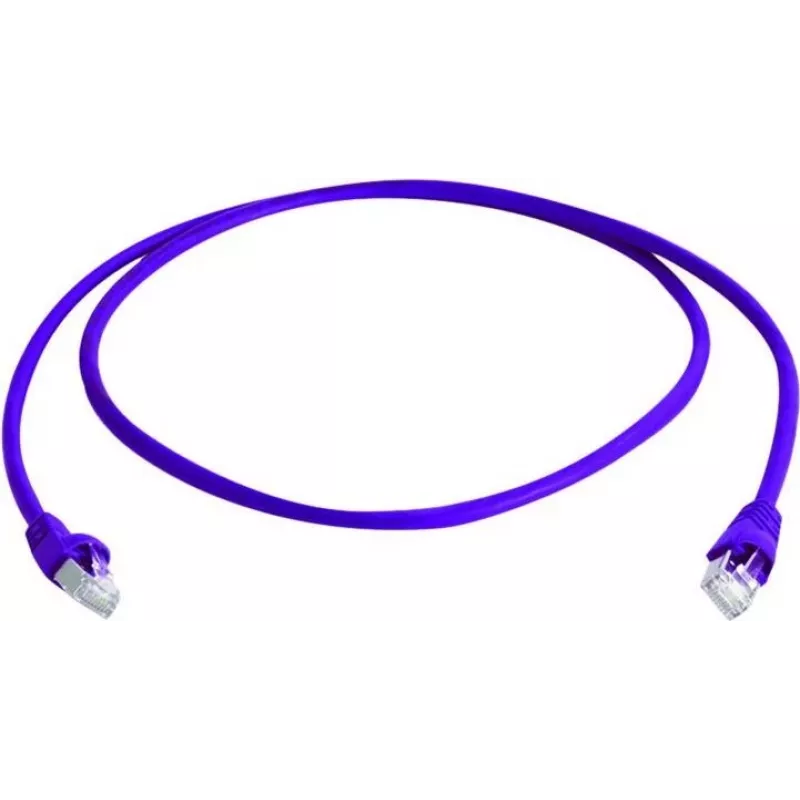 Telegärtner MP8 FS 500 Cat 6a S/FTP paigalduskaabel, RJ-45 isane - RJ-45 isane, 0,5 m, violetne, takerdumisvastane