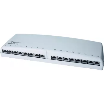 Telegärtner MPD16 K Patch Panel - 16 porti RJ45 - Cat.6a - Alpi valge