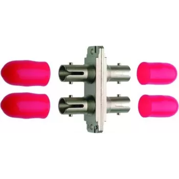 Telegärtner ST emane ST emane duplexkiudoptiline ühendusmuhv, äärikuga kinnitamine, tsirkooniumkeraamiline ferrull, nikeldatud messingkorpus, <0,2 dB sisestuskadu J08011A0017