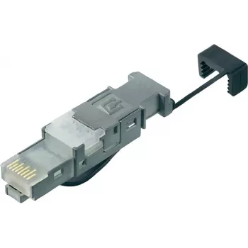 Telegärtner STX RJ45 pistik Cat.6 varjestatud tööriistavaba kohapeal paigaldatav AWG 22-26, kaabli välisläbimõõt 5,5-8,5mm, 1 tk J80026A0003
