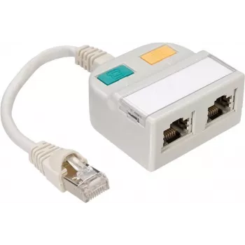TELEGÄRTNER T-adapter Cat5e 100Base-T/ISDN RJ45 jaotur (J00029A0013)