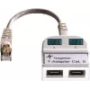 Telegärtner Token Ring jaotur RJ45 isane 2x RJ45 emane varjestatud helehall J00029A0011