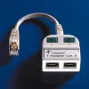 Telegärtner Token Ring jaotur RJ45 isane 2x RJ45 emane varjestatud helehall J00029A0011