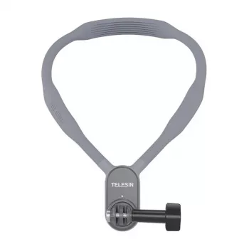 TELESIN Kaelarihm spordikaameratele ja telefonidele - Magnetiline kiirkinnitus, ergonoomiline disain, must