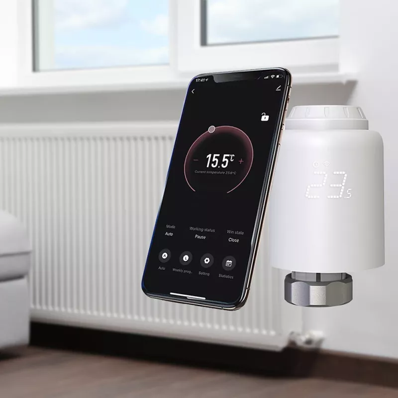 Tellur Smart WiFi Termostaatiline Radiaatoriklapp RVSH1 LED Valge