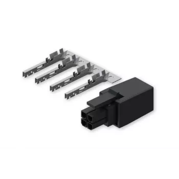 TELTONIKA NETWORKS 4-PIN Pistmikuga Pistik - Hirschmann CA Seeria Ümmargune Pistik, Isane, Jootmine, IP67, Must