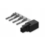 TELTONIKA NETWORKS 4-PIN Pistmikuga Pistik - Hirschmann CA Seeria Ümmargune Pistik, Isane, Jootmine, IP67, Must
