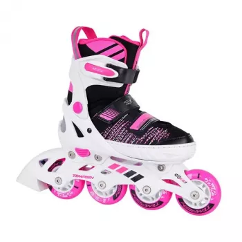 Tempish Gokid Girl Reguleeritavad Rulluisud Tüdrukutele, EU 29-32 – 64mm PU Rattad, ABEC 5 Laagrid, Roosa/Valge/Lilla