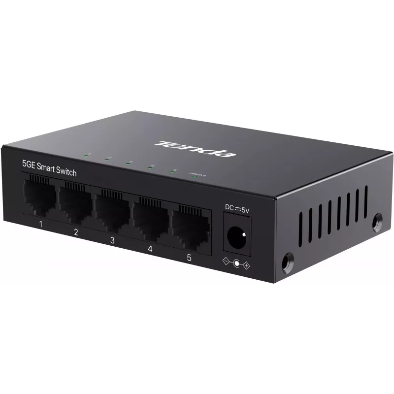 Tenda TEG2205D Web Smart L2 Cloud Managed Switch, 5x 10/100/1000 Mbps, Metall, Ventilaatorita
