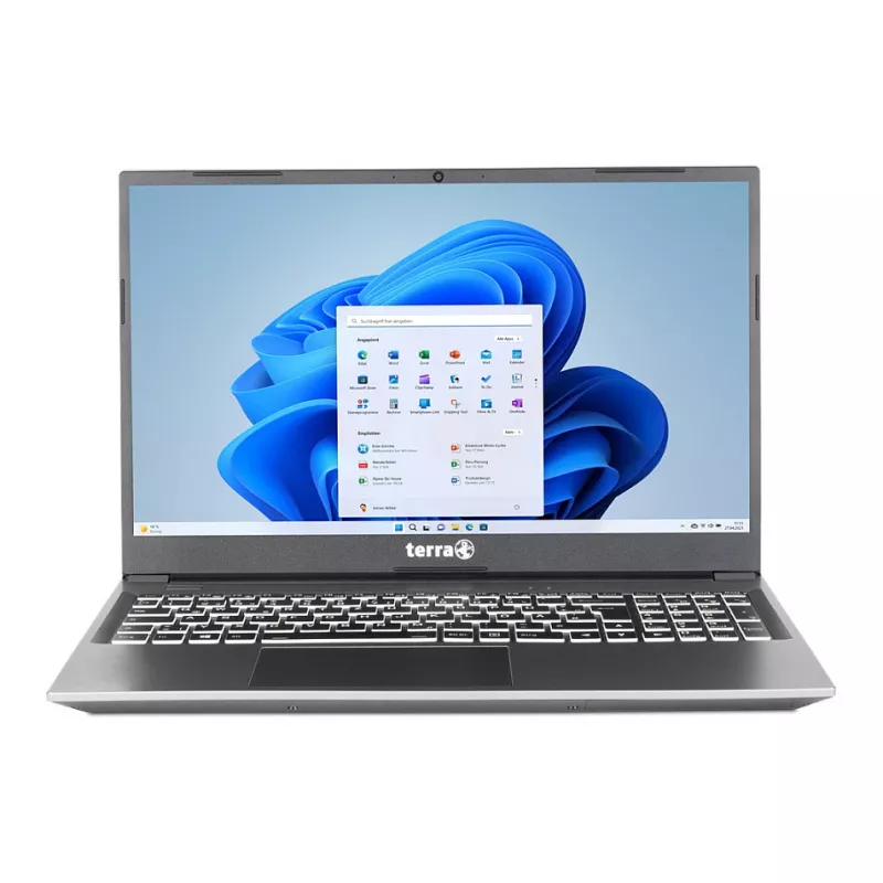 TERRA MOBILE 1517R i3-1315U W11 15.6 inch Full HD IPS Sülearvuti, 8GB RAM, 250GB SSD, Windows 11 Pro, Saksa klaviatuur