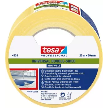 tesa 4939 kahepoolsne PET-kileteip, läbipaistev, 50 mm x 25 m 04939-00003-11