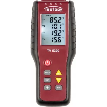 Testboy TV 5300 4-kanaliline termomeeter -200 kuni +1372 °C koos anduritega