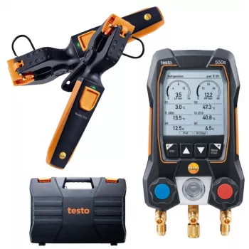 Testo 550s Smart Set digitaalne manifold Bluetoothi ja klambrianduritega 0564 5502