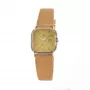 TETRA Watch Women 125-C (27mm) - Kvarts-analoog, roostevabast terasest korpus, valge sihverplaat, nahast rihm