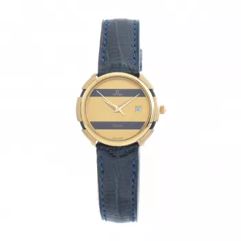 TETRA Women's Watch 111-BL Blue Dial Blue Leather Strap 27mm