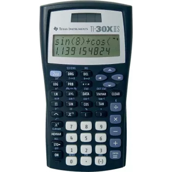 Texas Instruments TI-30X IIS teaduslik kalkulaator, 2-realise ekraaniga, päikese- ja patareitoitel, must