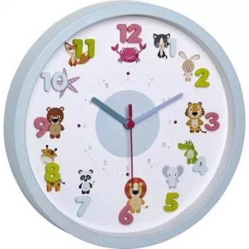 TFA 60.3051.14 Little Animal laste seinakell - helesinine - 30,9 cm - kvarts - analoog - vaikne liikumine