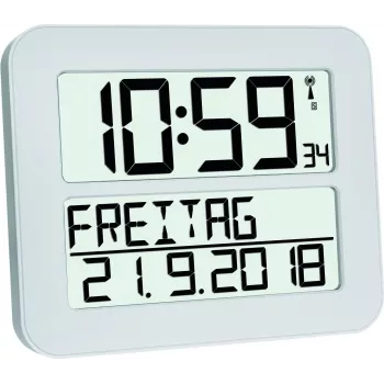 TFA 60.4512.02 TIMELINE MAX raadiojuhitav äratuskell valge