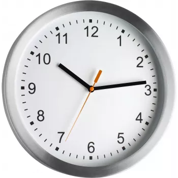 TFA Dostmann 98.1045 raadiojuhitav seinakell - hõbedane raam, valge sihverplaat, 30 cm