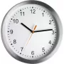 TFA Dostmann 98.1045 raadiojuhitav seinakell - hõbedane raam, valge sihverplaat, 30 cm