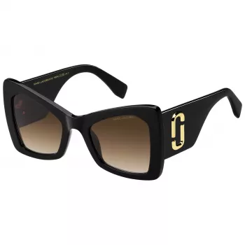 THE MARC JACOBS MARC761S807 Naiste kassisilma päikeseprillid must atsetaat hall gradientlääts 52mm