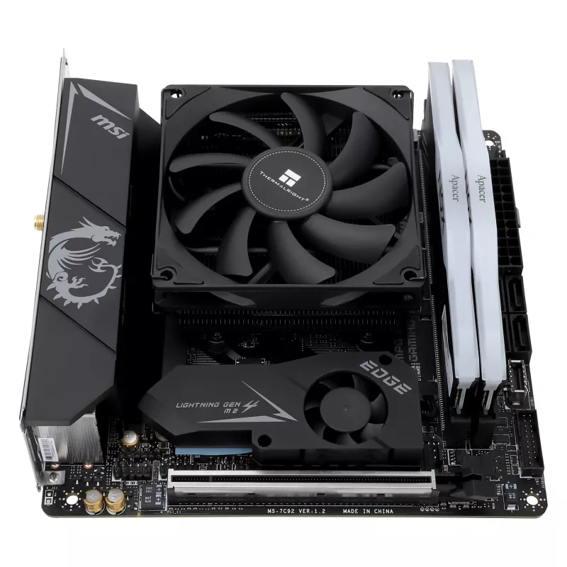 Thermalright AXP90-X36 Black madala profiiliga protsessorijahuti, 92mm PWM ventilaator, ITX, Intel ja AMD