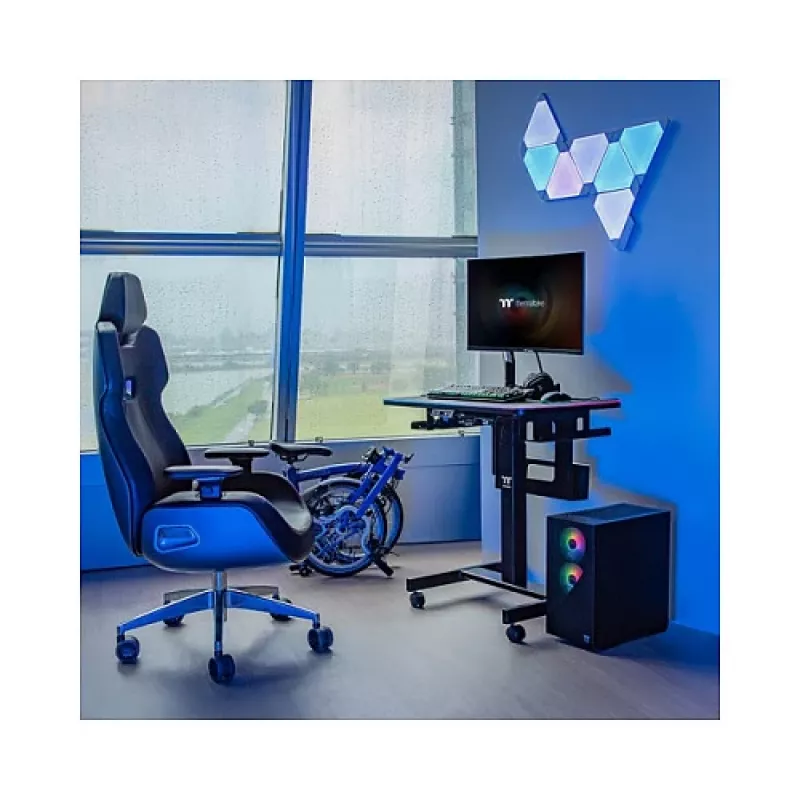 Thermaltake CycleDesk 100 GGD Elektriline Reguleeritava Kõrgusega Laud RGB-ga, Must