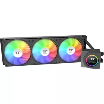 Thermaltake LB360-S ARGB (Gunmetal) All-in-One vedelikjahuti, 360mm radiaator, 3x 120mm ventilaatorit, 2.1 inch IPS LCD ekraan