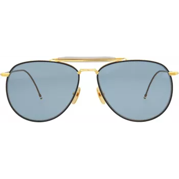 Thom Browne TB015LTDNVY62 Unisex Aviator Päikeseprillid Sinine 62mm