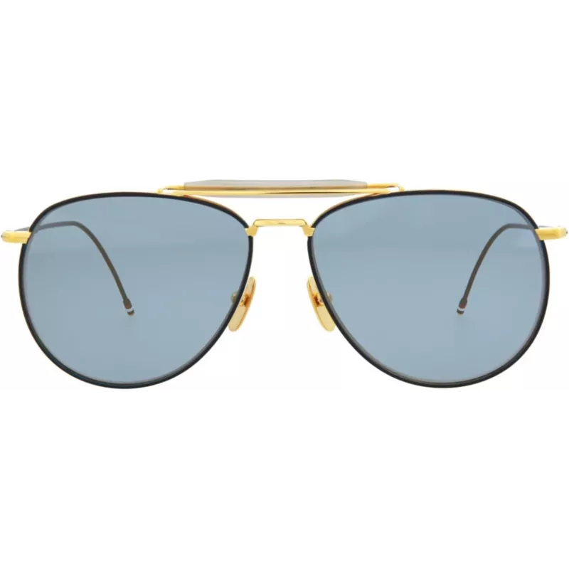 Thom Browne TB015LTDNVY62 Unisex Aviator Päikeseprillid Sinine 62mm