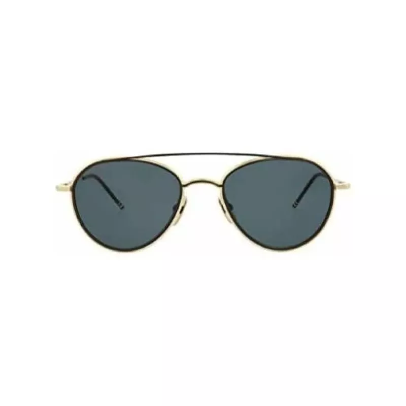 Thom Browne TB109ATGLDBLK Unisex Aviator Päikeseprillid Titaanraamiga Tumeroheliste Läätsedega 53/20/141 mm