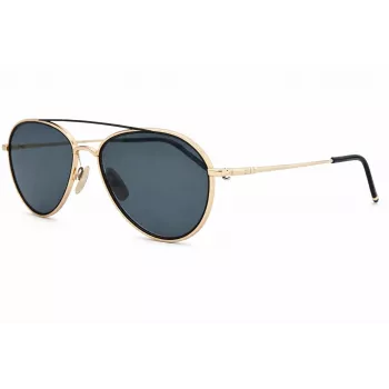 Thom Browne TB109ATGLDBLK Unisex Aviator Päikeseprillid Titaanraamiga Tumeroheliste Läätsedega 53/20/141 mm