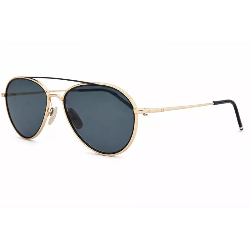 Thom Browne TB109ATGLDBLK Unisex Aviator Päikeseprillid Titaanraamiga Tumeroheliste Läätsedega 53/20/141 mm