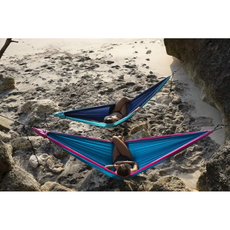 Ticket To The Moon King Size Hammock - Dark Green / Leaf Green