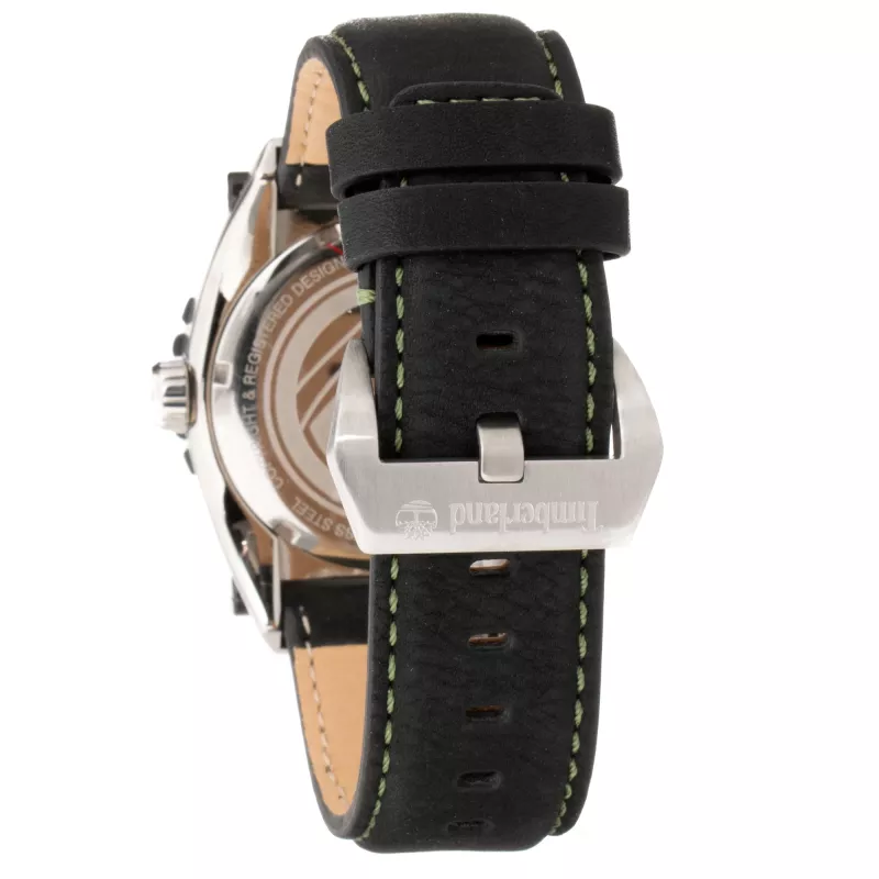 TIMBERLAND meeste Henniker II kvarts-analoogkell 45 mm roostevabast terasest korpus ja pruun nahkrihm