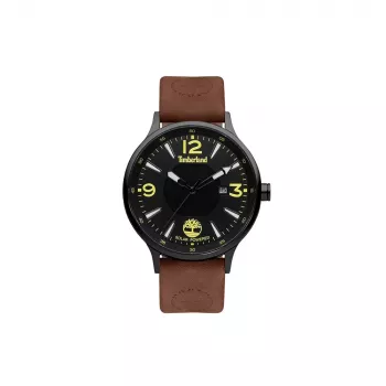 Timberland meeste kvarts-analoogkell TDWGA2100902 43 mm roostevabast terasest korpusega pruuni nahkrihmaga