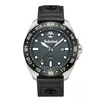 TIMBERLAND meeste käekell TDWGB0029402 Henniker II 44mm pruuni nahast rihmaga musta numbrilaual kvarts