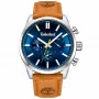 Timberland meeste käekell TDWGF0028702M (53mm) - roostevabast terasest korpus, pruun nahkrihm, must sihverplaat
