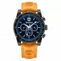 Timberland Men's Watch TDWGF2230406M 46mm Stainless Steel Blue Dial Brown Leather Strap