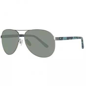 Timberland TB9086-6209D Meeste Polariseeritud Päikeseprillid - Matt Must Raam, Roheline Lääts
