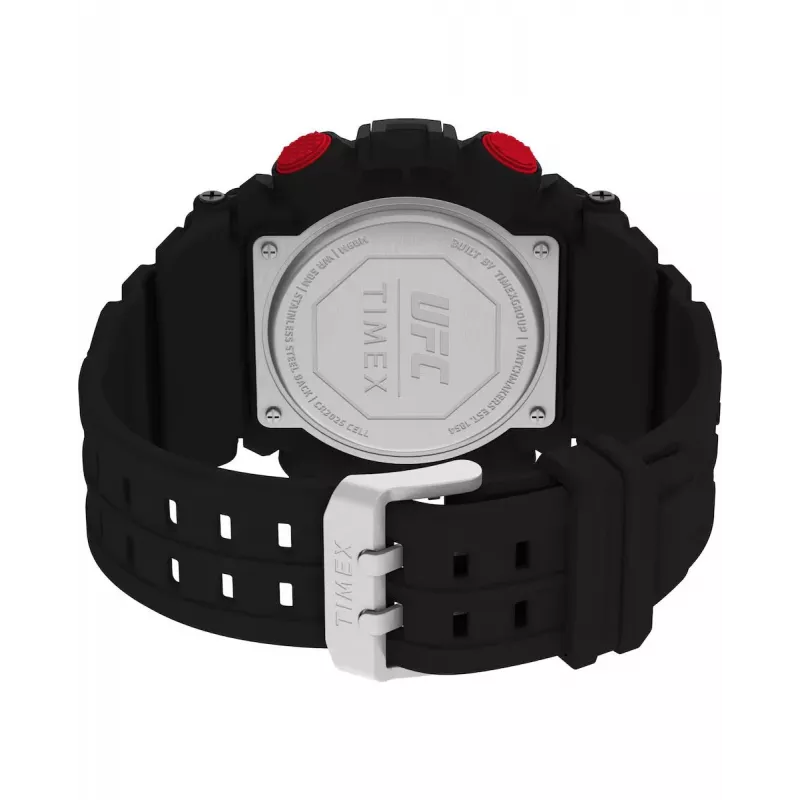 TIMEX Meeste digitaalne kvartskell TW5M53700 50mm must vaik silikoon